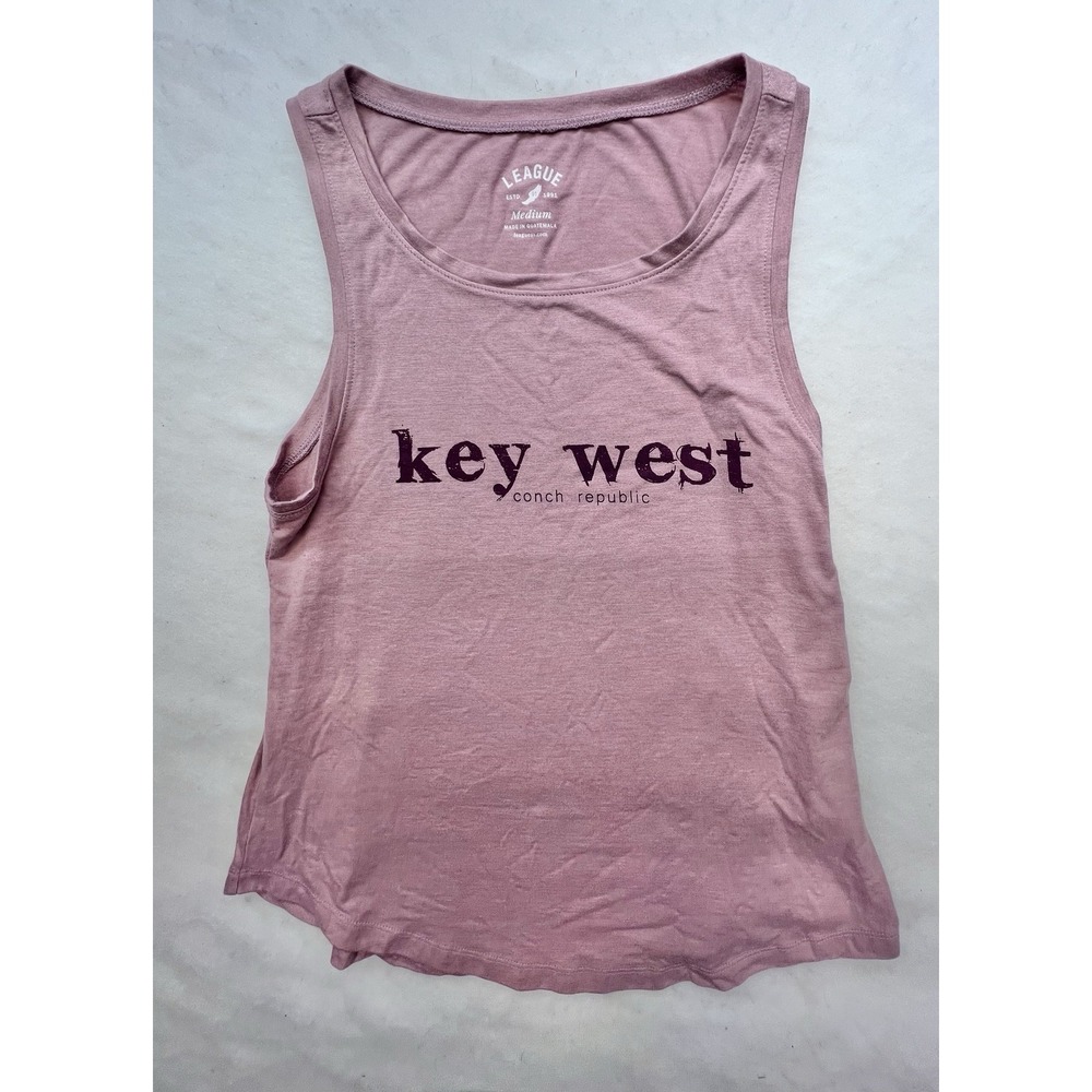 Key West Womens League Tank Top Pink M Sleeveless Shirt
